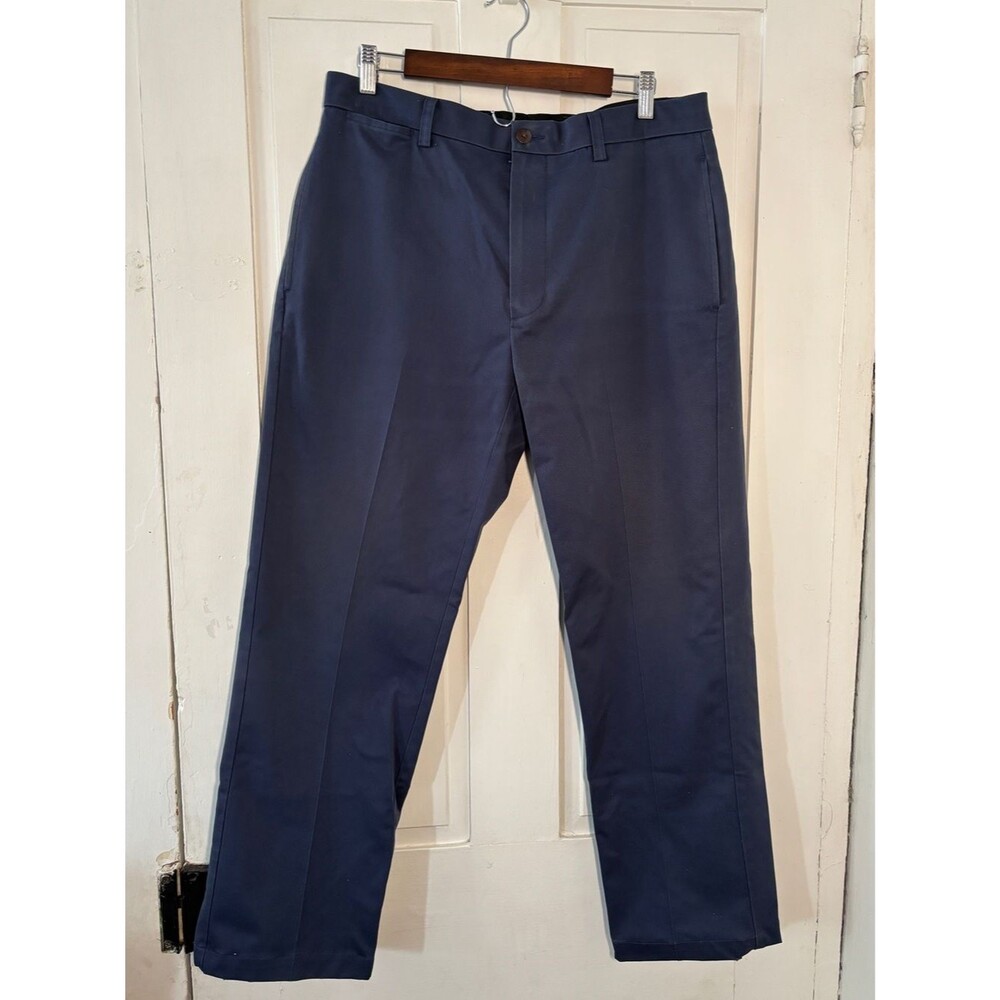 Orvis Men’s Navy Blue Chino Staight Leg Bussiness Casual Outdoors Trouser Slacks
